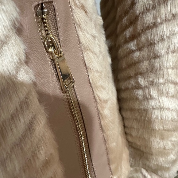 Faux Fur Chevron Jacket NWOT - Picture 12 of 14